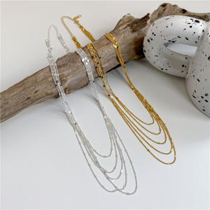 5 Layers Chain Necklaces 925 sterling silver Jewelry