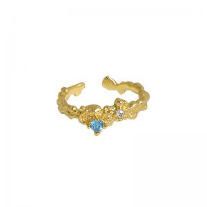 925 sterling silver adjustable rings gold rhodium plated with stones high qualtiy China jewelry manufacturer