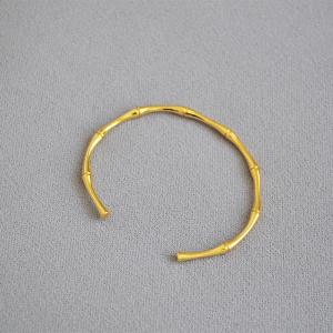 925 sterling silver bamboo shape bangles gold plated China manufacturer 