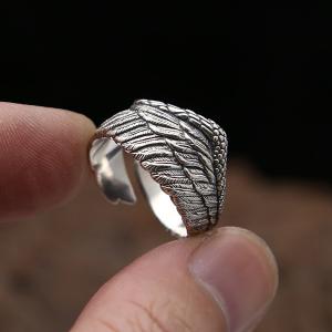 925 sterling silver adjustable rings eagle wings handmade high quality luxury jewelry accessories gifts