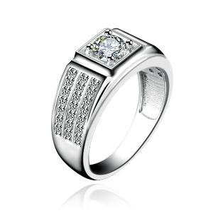 925 sterling silver band rings with crytal stones high quality luxury jewelry accessories manufactuer