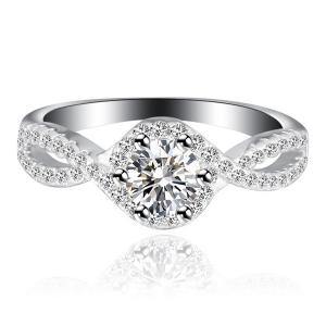 925 sterling silver band rings with crystal stone 