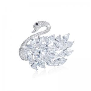925 Sterling Silver Swan Brooches China Jewelry Manufacturer Factory Supplier