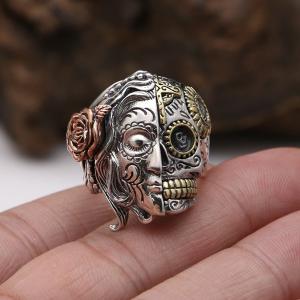 925 sterling silver skull band rings high quality luxury jewelry accessories gifts