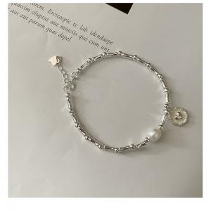 Bamboo Beaded Bracelets With Pearl 925 Sterling Silver Jewelry 