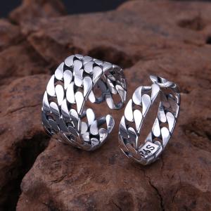 Adjustable Band Rings Chain Links 925 Sterling Silver Jewelry