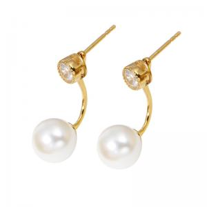 Dangle Stud Earrings Two Parts 925 Sterling Silver Jewelry Accessories