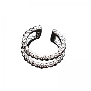 Ear Cuff Earrings Ball Textured 925 Sterling Silver Jewelry Accessories