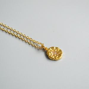 Gold Polaris Star pendant Necklaces Gold plated Sterling Silver