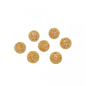 18K Gold Plated Hollowed Finding Balls Jewelry Components China Manufacturer Factory Supplier