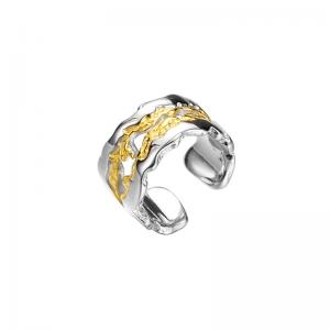 Irregular Cuff Earring Two Tones