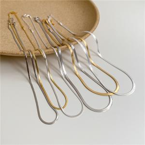 Knife edge Chain Necklaces 925 Sterling Silver Jewelry Accessories