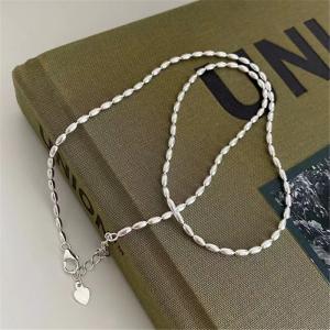 Sausage Link Chain Necklaces 925 Sterling Silver Jewelry Accessories