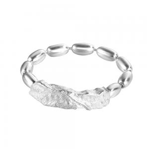 Adjustable Band Rings Irregular Textured 925 Sterling Silver Jewelry 67-J1207