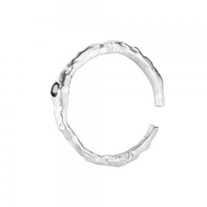 Adjustable Band Rings Irregular Textured 925 Sterling Silver Jewelry 45-J1226