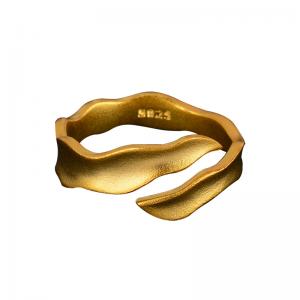 Adjustable Band Rings Irregular Textured 925 Sterling Silver Jewelry 51-J1004