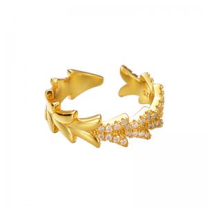 Adjustable Band Rings Fishtail With Stones 925 Sterling Silver Jewelry 72-J1320