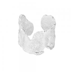 Adjustable Band Rings Irregular Rock Textured 925 Sterling Silver Jewelry 79-J1162