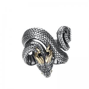 Snake Adjustable Band Rings Womens Antique Silver ring Punk Vintage Handmade Deisnger Jewelry Accessories Gift for Men
